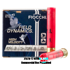Image For 25 Rounds Of 11/16 oz. #6 Shot 410 Fiocchi Ammunition