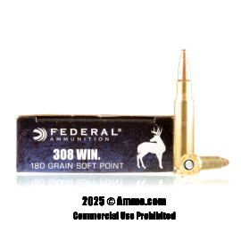 Image of Federal 308 Win Ammo - 20 Rounds of 180 Grain SP Ammunition