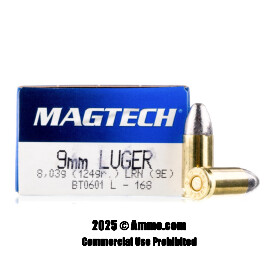 Image of Magtech 9mm Ammo - 50 Rounds of 124 Grain LRN Ammunition