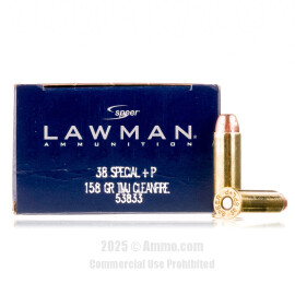 Image of Speer Lawman Clean-Fire 38 Special +P Ammo - 1000 Rounds of 158 Grain TMJ Ammunition