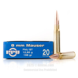 Image of Prvi Partizan 8x57mm JS Ammo - 20 Rounds of 198 Grain FMJ-BT Ammunition