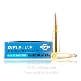 Image of Prvi Partizan 6.5x55mm Ammo - 20 Rounds of 139 Grain FMJ Ammunition