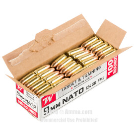 Image of Bulk 9mm Ammo - 1000 Rounds of Bulk 124 Grain FMJ Ammunition from Winchester