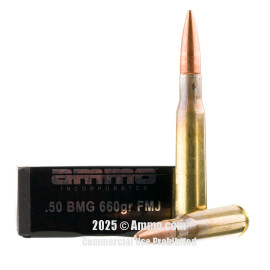 Image of Ammo Inc. 50 BMG Ammo - 50 Rounds of 660 Grain FMJ Ammunition