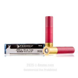Image For 250 Rounds Of 1/4 oz. Rifled Slug Shotshell 410 Federal Ammunition