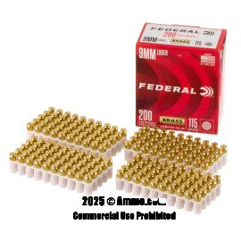 Image of Bulk 9mm Ammo - 1000 Rounds of Bulk 115 Grain FMJ Ammunition from Federal
