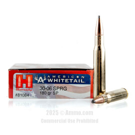 Image of Hornady American Whitetail 30-06 Ammo - 20 Rounds of 180 Grain SP Ammunition