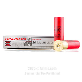 Image of Winchester 12 ga Ammo - 5 Rounds of 00 Buck Ammunition