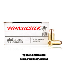 Image of Winchester 32 ACP Ammo - 50 Rounds of 71 Grain FMJ Ammunition