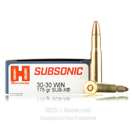 Image of Hornady Subsonic 30-30 Ammo - 20 Rounds of 175 Grain Sub-X Ammunition