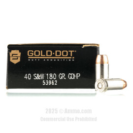 Image of Speer 40 cal Ammo - 50 Rounds of 180 Grain JHP Ammunition