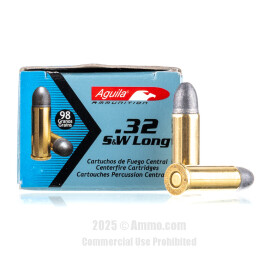 Image of Aguila 32 S&W Long Ammo - 50 Rounds of 98 Grain LRN Ammunition