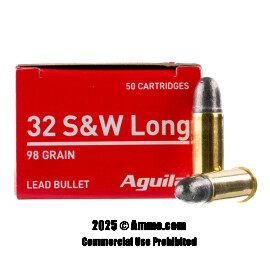 Image of Aguila 32 S&W Long Ammo - 50 Rounds of 98 Grain LRN Ammunition