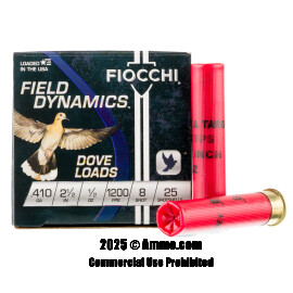 Image For 250 Rounds Of 1/2 oz. #8 Shot 410 Fiocchi Ammunition