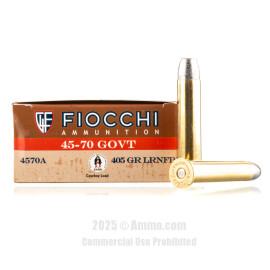 Image of Fiocchi 45-70 Govt Ammo - 20 Rounds of 405 Grain LRN FP Ammunition