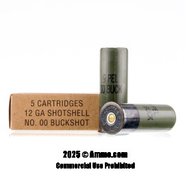 Image of Winchester 12 ga Ammo - 5 Rounds of 00 Buck Ammunition