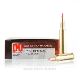 Image of Hornady Superformance 7mm Rem Magnum Ammo - 20 Rounds of 162 Grain SST Ammunition