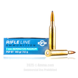 Image of Prvi Partizan 7mm Rem Magnum Ammo - 20 Rounds of 140 Grain PSP Ammunition