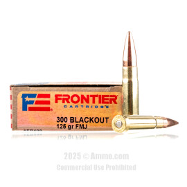 Image of Hornady Frontier 300 AAC Blackout Ammo - 20 Rounds of 125 Grain FMJ Ammunition