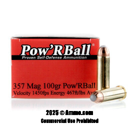 Image of Corbon 357 Magnum Ammo - 20 Rounds of 100 Grain PowR Ball Ammunition