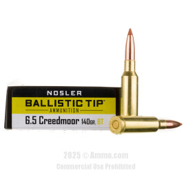 Image of Nosler 6.5 Creedmoor Ammo - 20 Rounds of 140 Grain Ballistic Tip Ammunition