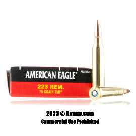 Image of Federal American Eagle 223 Rem Ammo - 500 Rounds of 75 Grain TMJ Ammunition
