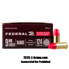Image of Federal Syntech 9mm Ammo - 50 Rounds of 124 Grain Total Synthetic Jacket FN Ammunition