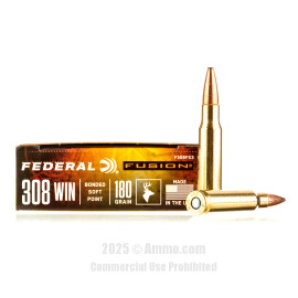 Image of Federal 308 Win Ammo - 20 Rounds of 180 Grain Fusion Ammunition