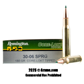 Image of Remington Core-Lokt Tipped 30-06 Ammo - 200 Rounds of 180 Grain Polymer Tip Ammunition