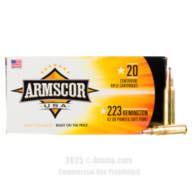 Image of Armscor USA 223 Rem Ammo - 20 Rounds of 62 Grain Bonded PSP Ammunition