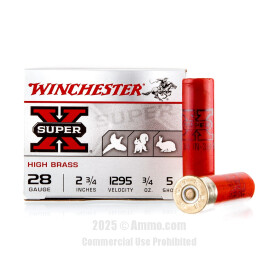 Image of Winchester Super-X 28 Gauge Ammo - 25 Rounds of 2 3/4" 3/4 oz. #5 Shot Ammunition