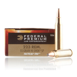 Image of Federal LE Tactical TRU 223 Rem Ammo - 500 Rounds of 55 Grain SP Ammunition