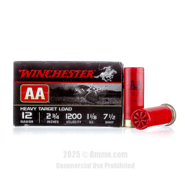 Image of Winchester AA 12 Gauge Ammo - 25 Rounds of 1-1/8 oz. #7-1/2 Shot Ammunition