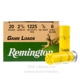 Image of Remington 20 ga Ammo - 25 Rounds of 7/8 oz. #6 Shot (Lead) Ammunition