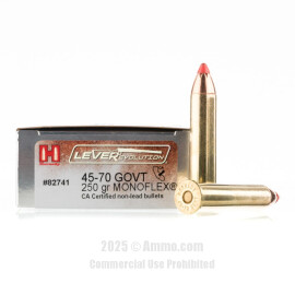 Image of Hornady LEVERevolution 45-70 Govt Ammo - 20 Rounds of 250 Grain FTX Ammunition