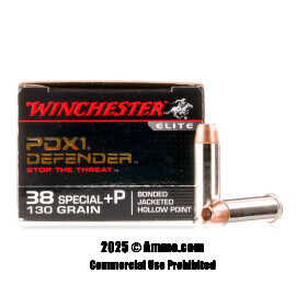 Image of Winchester 38 Special +P Ammo - 20 Rounds of 130 Grain JHP Ammunition