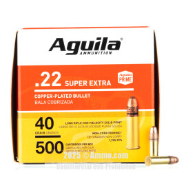 Image of Aguila 22 LR Ammo - 500 Rounds of 40 Grain CPRN Ammunition