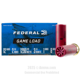 Image of Federal 12 ga Ammo - 250 Rounds of 1 oz. #8 Shot (Lead) Ammunition