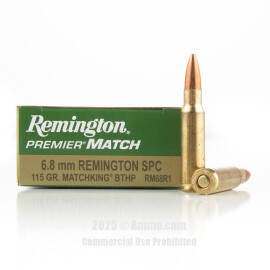 Image of Remington 6.8 SPC Ammo - 20 Rounds of 115 Grain Sierra HPBT Ammunition