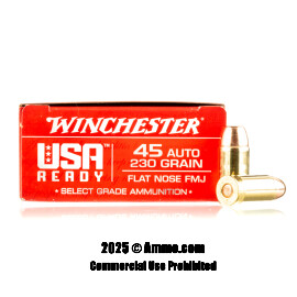 Image of Winchester USA Ready 45 ACP Ammo - 500 Rounds of 230 Grain FMJ FN Ammunition