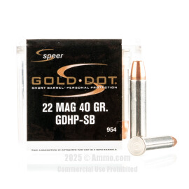 Image of Speer Gold Dot 22 WMR Ammo - 50 Rounds of 40 Grain JHP Ammunition