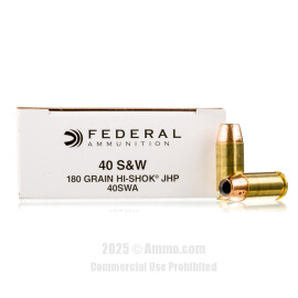 Image of Federal Classic 40 cal Ammo - 50 Rounds of 180 Grain JHP Ammunition