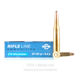 Image of Prvi Partizan 270 Win Ammo - 20 Rounds of 130 Grain SP Ammunition