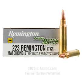Image of Remington 223 Rem Ammo - 20 Rounds of 77 Grain HPBT Ammunition