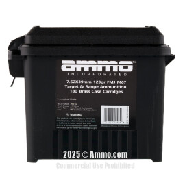 Image of Ammo Inc. 7.62x39 Ammo - 180 Rounds of 123 Grain FMJ M67 Ammunition in Field Box (Made in Serbia)