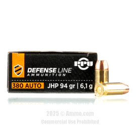 Image of Prvi Partizan 380 ACP Ammo - 50 Rounds of 94 Grain JHP Ammunition