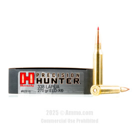 Image of Hornady Precision Hunter 338 Lapua Magnum Ammo - 20 Rounds of 270 Grain ELD-X Ammunition