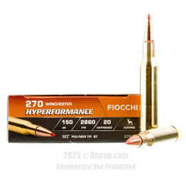 Image of Fiocchi Extrema 270 Win Ammo - 20 Rounds of 150 Grain SST Ammunition