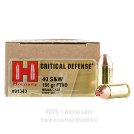 Image of Hornady 40 Cal Ammo - 200 Rounds of 165 Grain JHP Ammunition