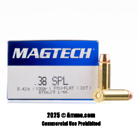 Image of Magtech 38 Special Ammo - 50 Rounds of 130 Grain FMJ Ammunition